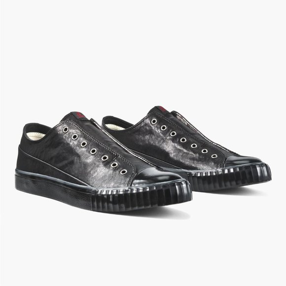 John Varvatos Bootleg Shoes Mens Size 11 Black Leather Low Top Casual Sneakers s-l400.jpg main image 3